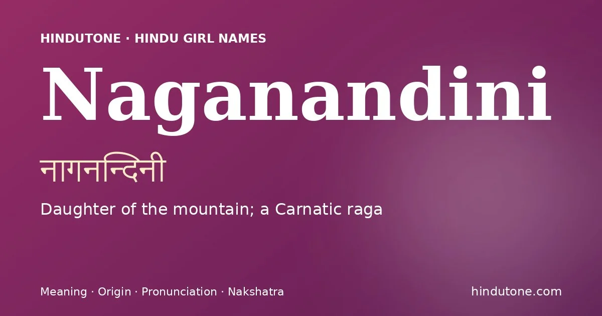 Naganandini — Hindu Girl Names with N