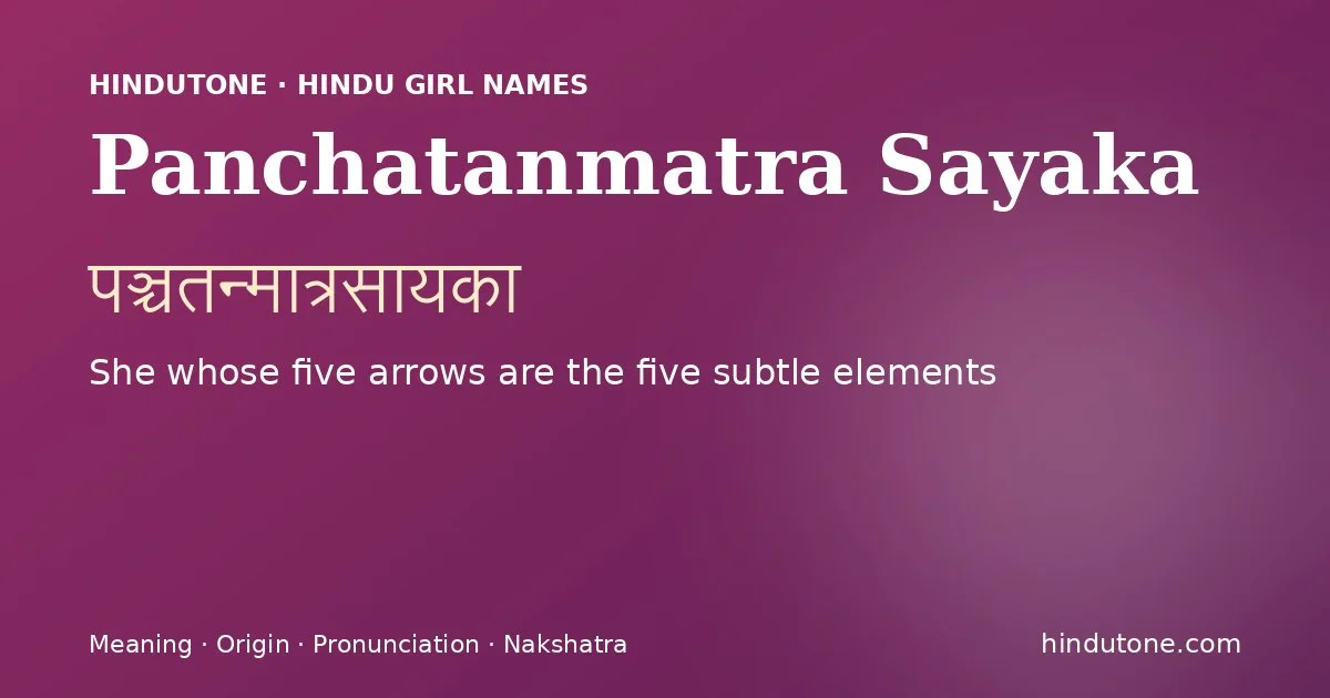 Panchatanmatra Sayaka