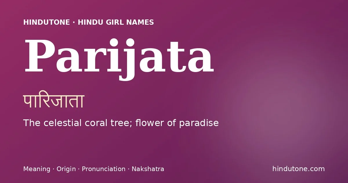 Parijata — Hindu Girl Names with P