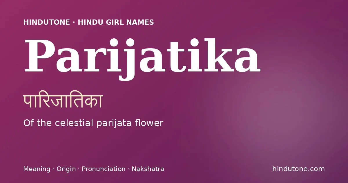 Parijatika — Hindu Girl Names with P