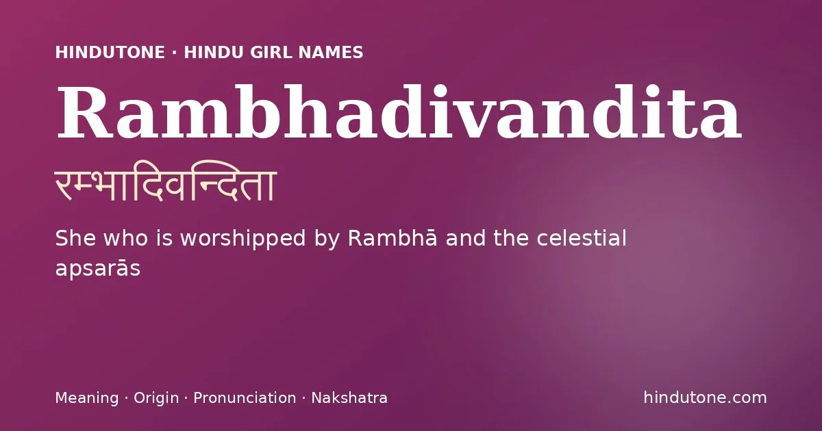 Rambhadivandita