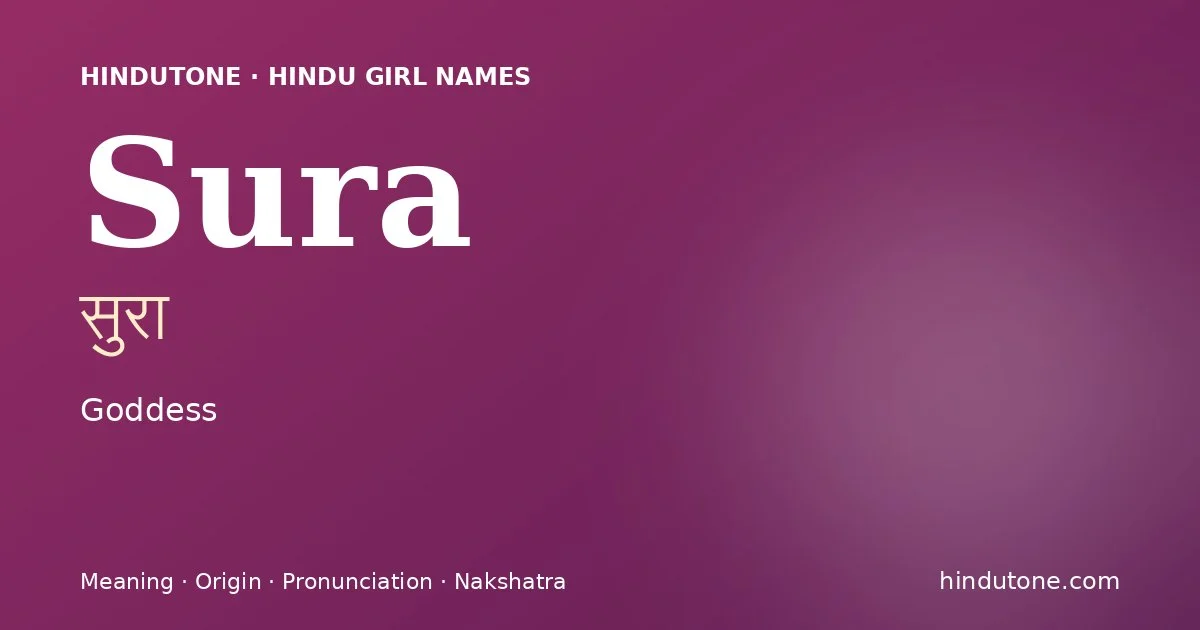 Sura — Hindu Girl Names with S