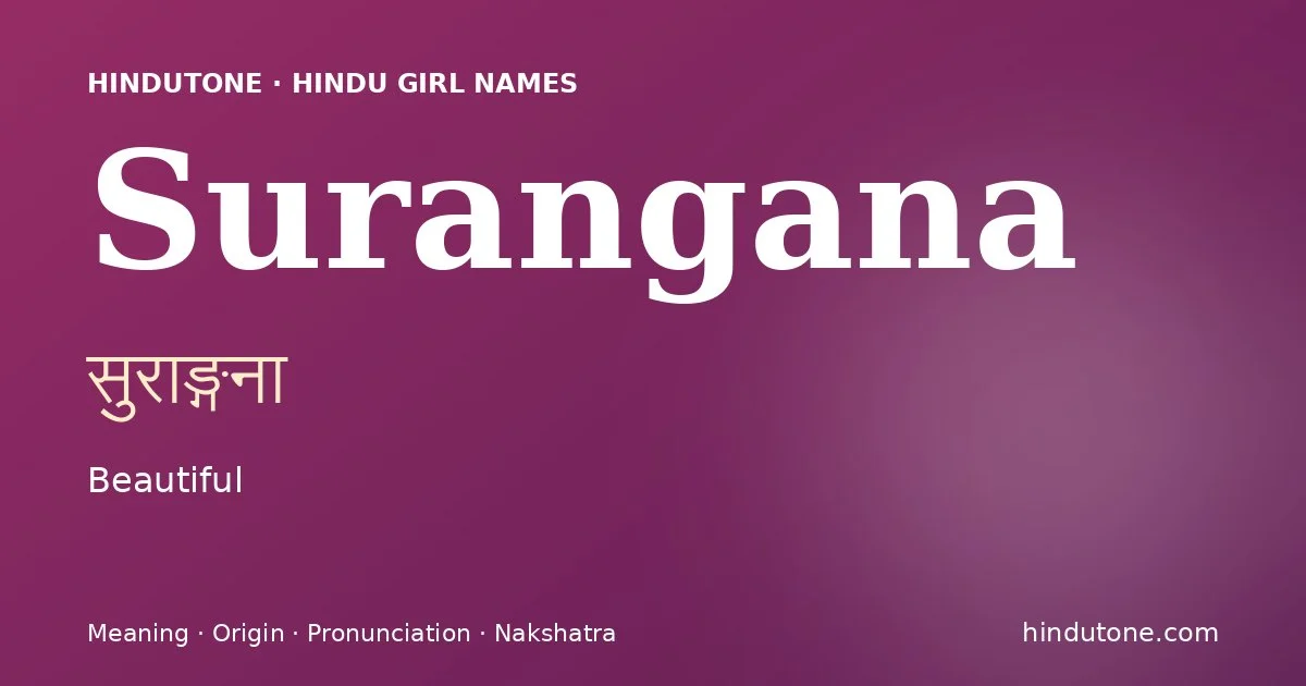 Surangana — Hindu Girl Names with S