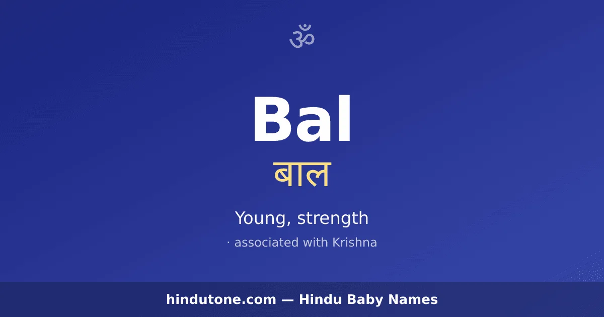 Bal — Hindu Boy Names with B
