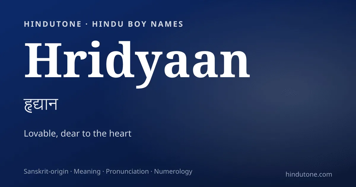 Hridyaan