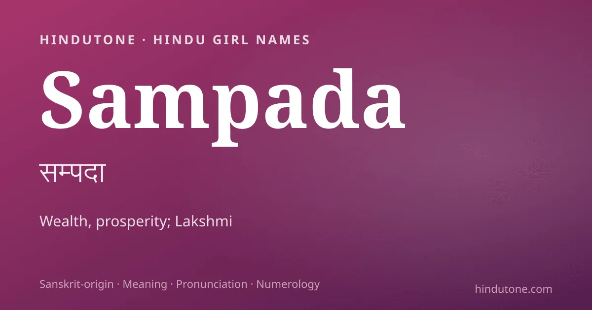 Sampada — Hindu Girl Names with S